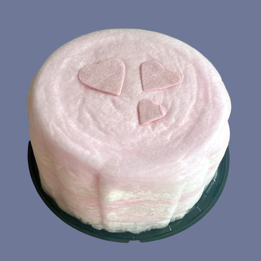 Strawberry Fluff Candy Floss Cake - Pre-order only